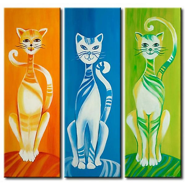 Wandbild Bunte Katzen  XXL günstig online kaufen
