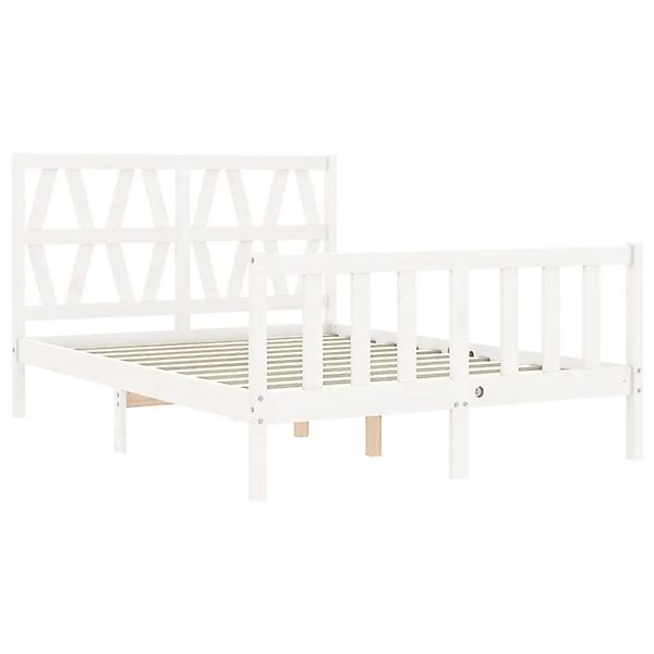 vidaXL Massivholzbett ohne Matratze Weiß 120x200 cm Kiefernholz 3192487 günstig online kaufen