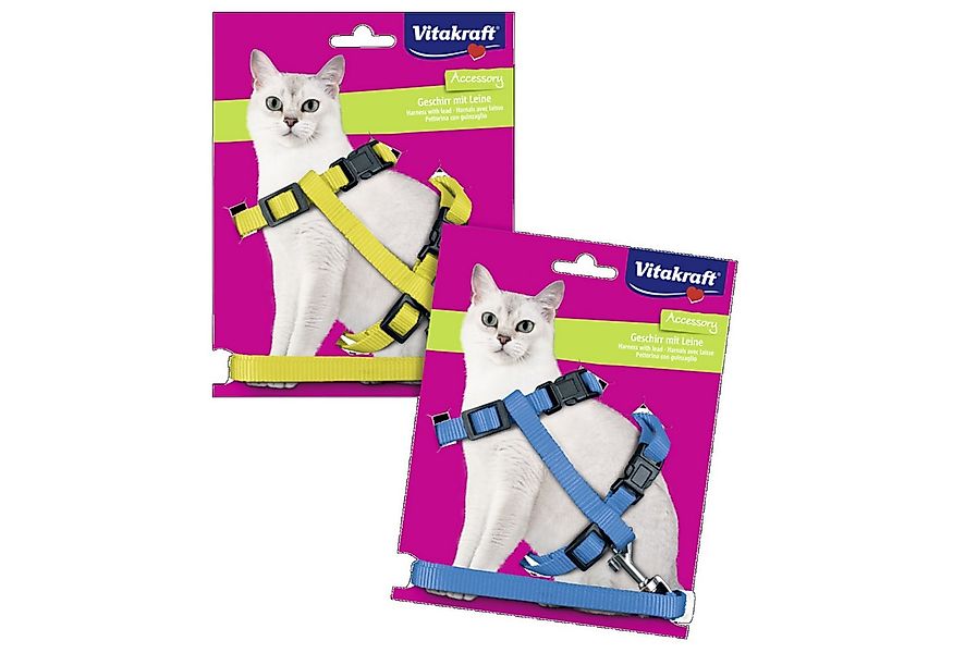 Vitakraft Geschirr Katzengeschirr mit Leine stufenlos verstellbar, stufenlo günstig online kaufen