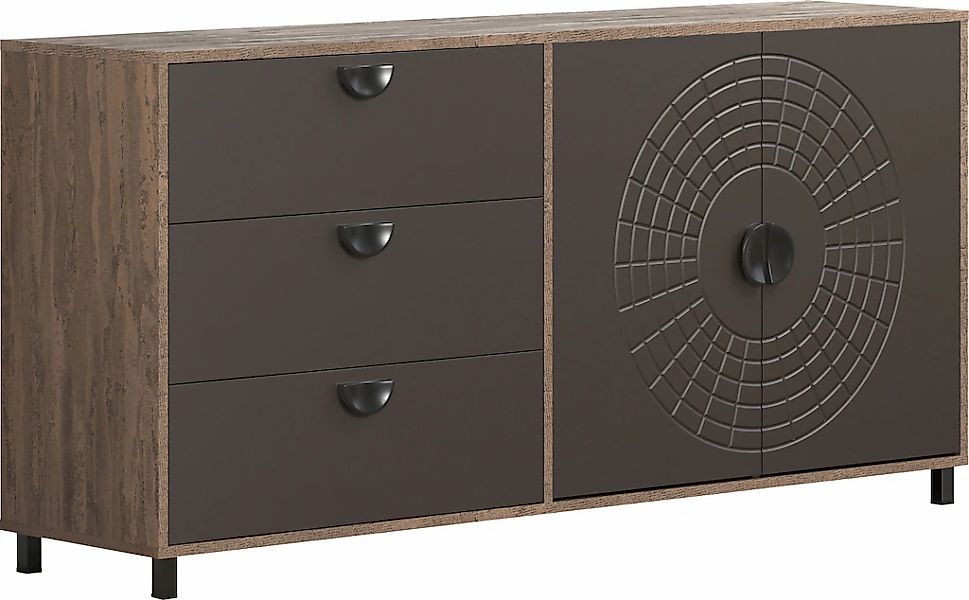 INOSIGN Sideboard "Fusion", (1 St.), Kommode mit markantem Kreismuster - An günstig online kaufen