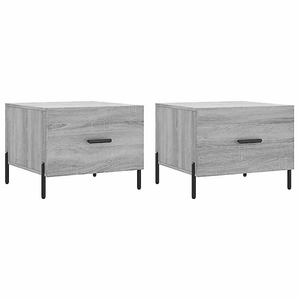 vidaXL Couchtische 2 Stk. Grau Sonoma 50x50x40 cm Holzwerkstoff Modell 2 günstig online kaufen