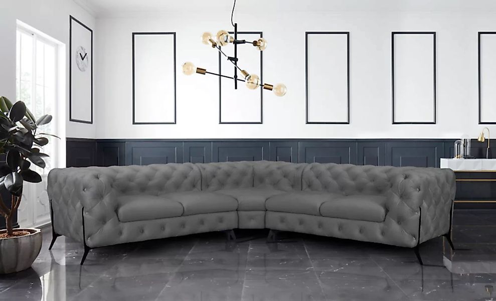 Leonique Chesterfield-Sofa "Amaury L-Form", Chesterfield-Optik, Breite/Tief günstig online kaufen