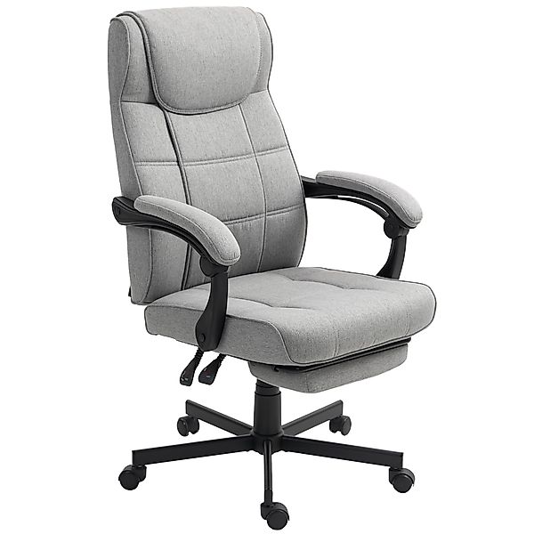 HOMCOM Bürostuhl mit Massagefunktion Ergonomischer Chefsessel mit Liegefunk günstig online kaufen