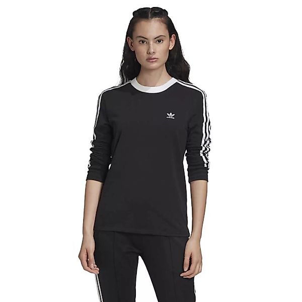 Adidas Originals 3 Stripes Langarm-t-shirt 34 Black / White günstig online kaufen