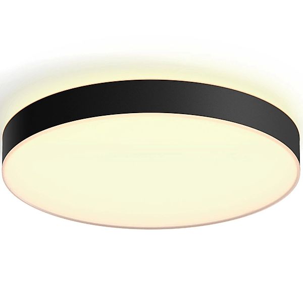 Philips Hue Deckenleuchte Enrave XL White Ambiance Schwarz 4.750 lm inkl. D günstig online kaufen