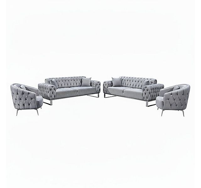 Palms-Store Sofa Set Jumeirah 3-Sitzer+2-Sitzer+Sessel in Samtstoff, Spar-S günstig online kaufen