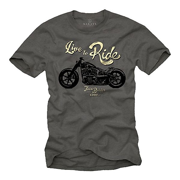 MAKAYA T-Shirt Herren Modische Kleidung Bikershirt günstig online kaufen