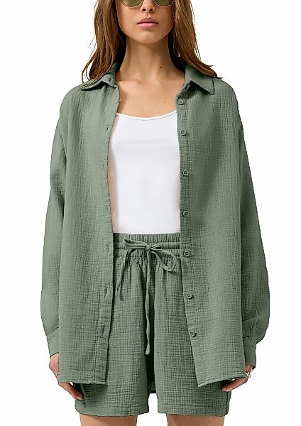 QS Langarmbluse Bluse extra lang, in Crashed-Optik günstig online kaufen