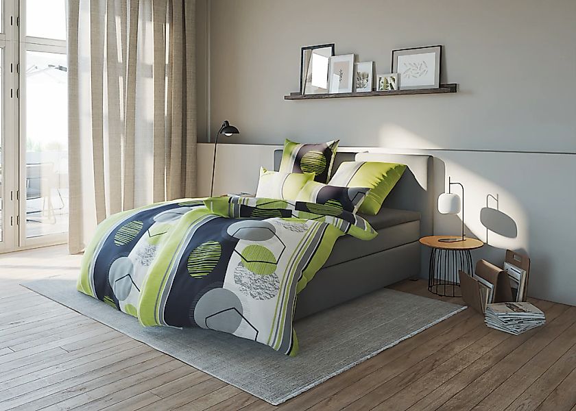 my home Bettwäsche "Emmi in Gr. 135x200 oder 155x220 cm" 2 Stk. tlg. Bettwä günstig online kaufen