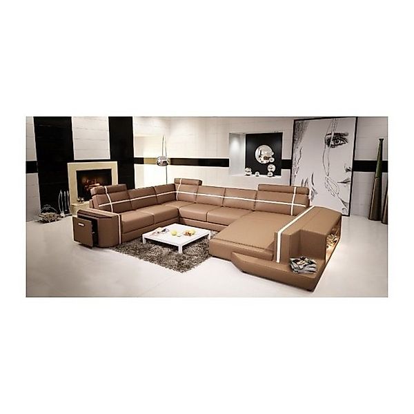 JVmoebel Ecksofa Wohnlandschaft Couch Ledersofa Sofa Polster Sitz Eck Garni günstig online kaufen