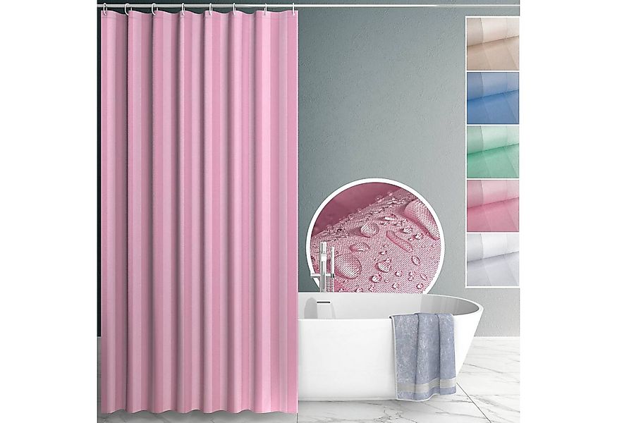 ANRO Duschvorhang aus Italien hochwertiger Badevorhang Textil mit Ösen und günstig online kaufen