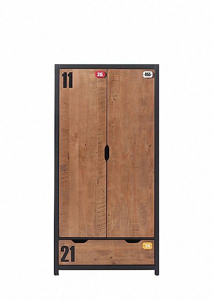 58 aufm Kessel Kleiderschrank Kinderzimmerschrank Kameko 100x55x200 MDF+Mas günstig online kaufen