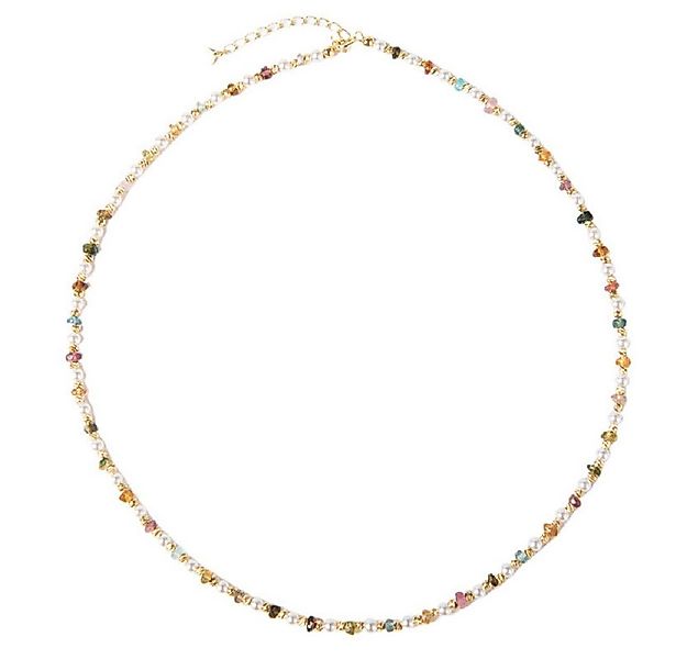 RAIKOU Bead-Ketten-Set mit echten Perlen und bunten Natursteinen, handgefer günstig online kaufen