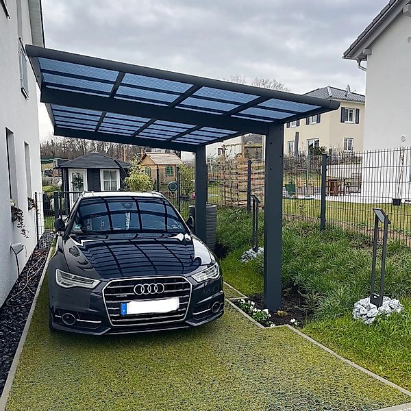 Ximax Einzelcarport Wing Typ 80 mit Welldach Anthrazit 275,7 cm x 531,4 cm günstig online kaufen