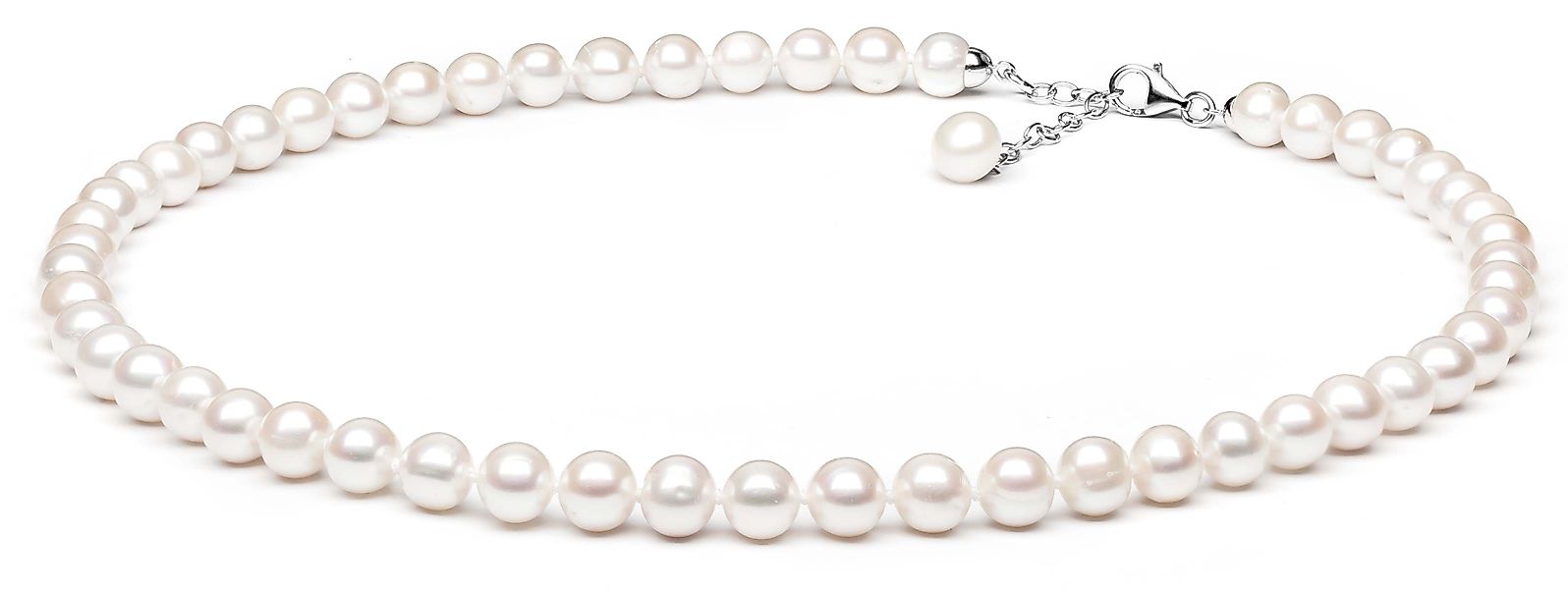 Gaura Pearls Perlenkette Klassisch weiß rund günstig online kaufen