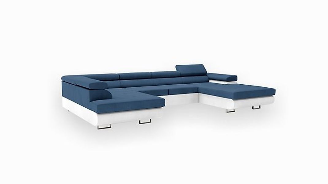 Goldstoff Wohnlandschaft RELAX U Ecksofa mit Schlaffunktion, Kunstleder & S günstig online kaufen