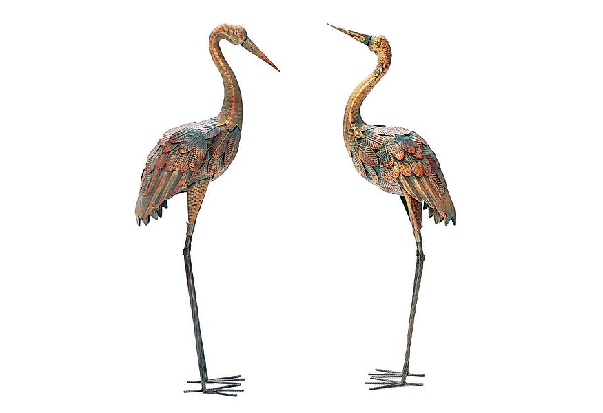COSTWAY Gartenfigur, 2er-Set, Kranich-Gartenstatuen günstig online kaufen