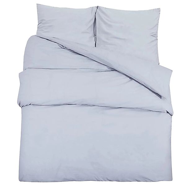 vidaXL Bettwäsche-Set Grau 200x200 cm Baumwolle 136107 günstig online kaufen
