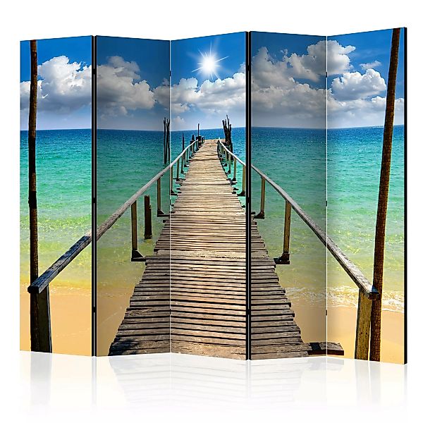 5-teiliges Paravent - Beach, Sun, Bridge Ii [room Dividers] günstig online kaufen