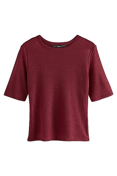 Next T-Shirt Glitzerndes T-Shirt mit halblangen Ärmeln (1-tlg) günstig online kaufen