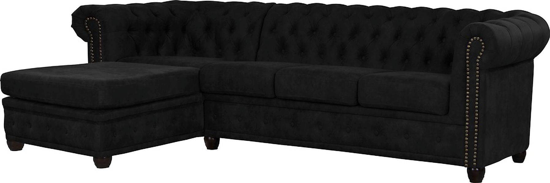 Home affaire Chesterfield-Sofa »Rysum L-Form«, Chesterfield-Optik mit Ottom günstig online kaufen