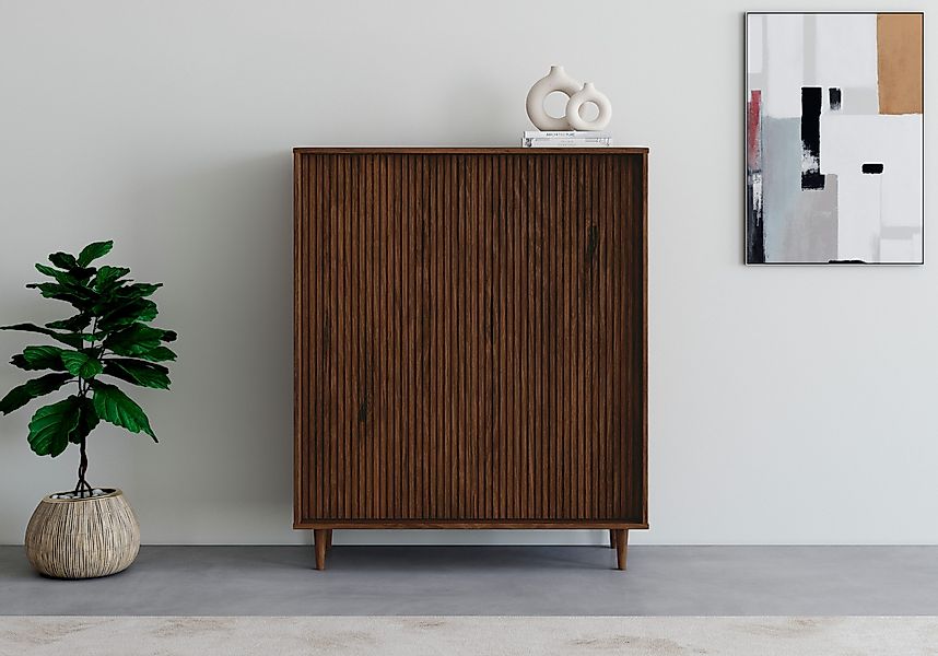 INOSIGN Highboard "Malmedy Front mit gefrästen Rillen", Kommode Midischrank günstig online kaufen