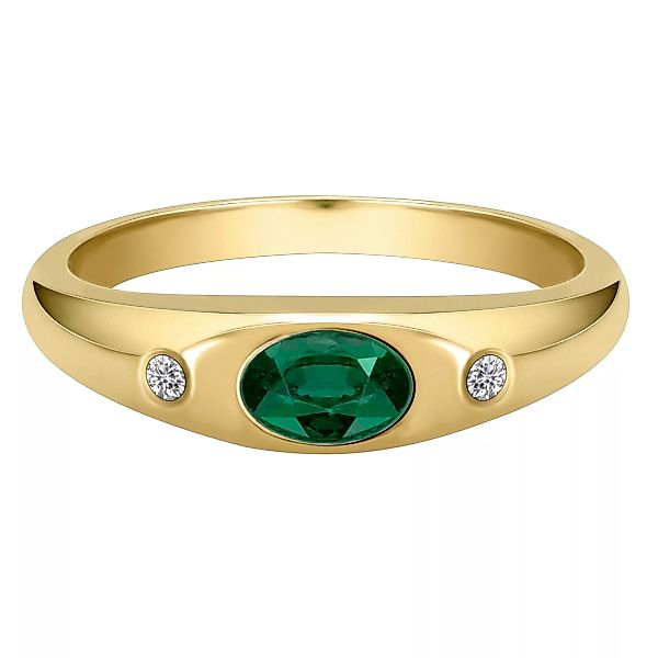 ONE ELEMENT Diamantring "0,03 ct Diamant Brillant Smaragd Ring aus 585 Gelb günstig online kaufen