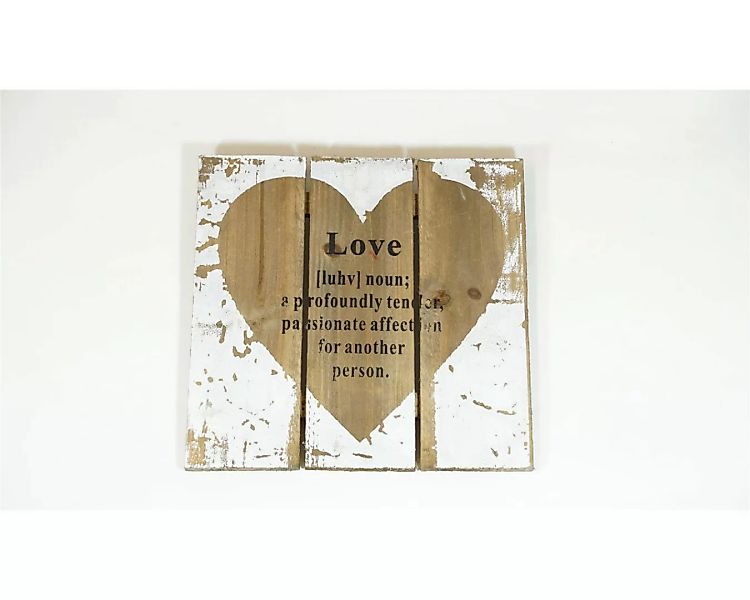 Holz Schild Wandbild Struktur Love Liebe weiß natur Shabby Chic Landhaus Sk günstig online kaufen