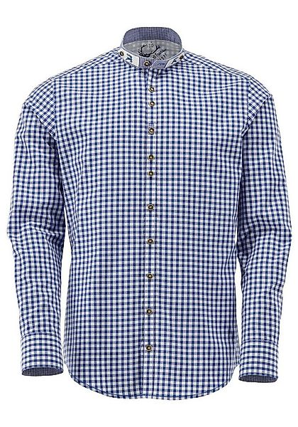 OS Trachten Trachtenhemd Prabu Langarmhemd mit Stehkragen mit Riegel günstig online kaufen