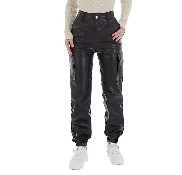 Ital-Design Lederimitathose Damen Freizeit (86365175) Stretch Jogginghose i günstig online kaufen
