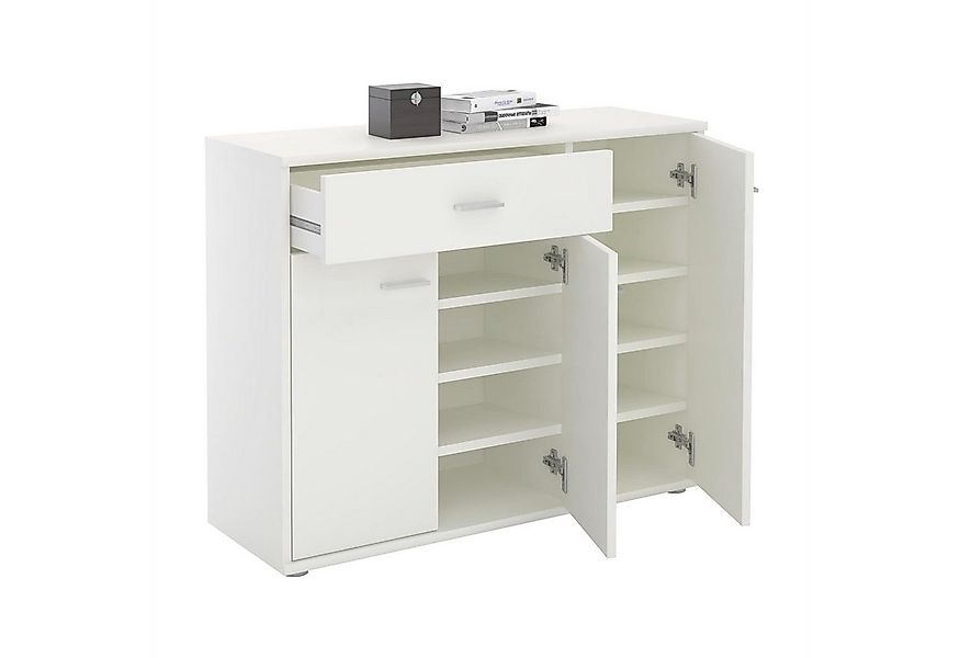 CARO-Möbel Schuhschrank DEUSTO Schmale Flurkommode mit Schublade und 3 Türe günstig online kaufen