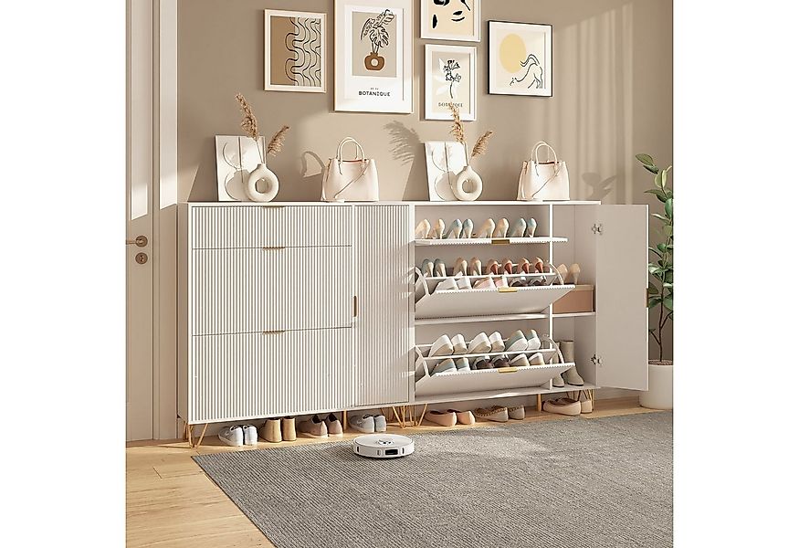 PXloue Schuhschrank mit 2 Klappen Schuhregal Schukipper( mit Kippsicherung) günstig online kaufen