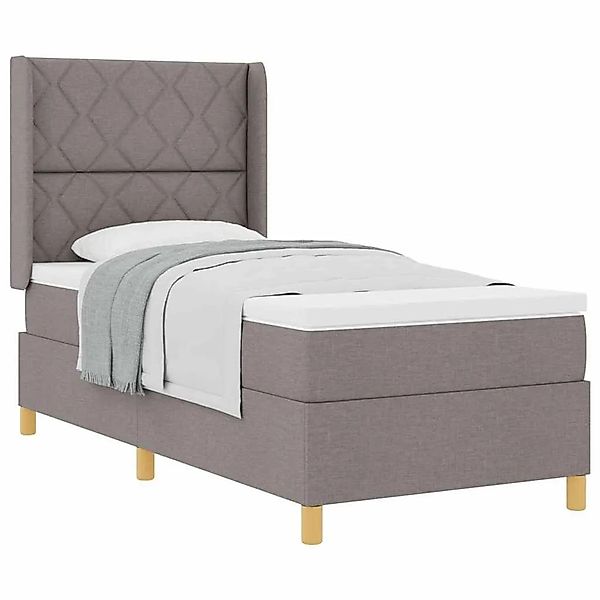 vidaXL Boxspringbett mit Matratze Taupe 100 x 200 cm Stoff 3341886 günstig online kaufen