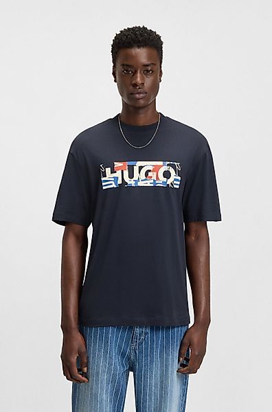 HUGO Blue T-Shirt Nugix mit grafischem günstig online kaufen