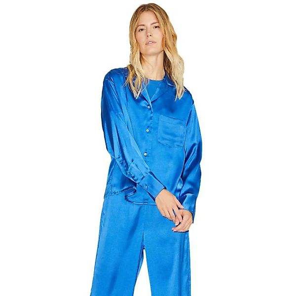 Jjxx Eva Comfort Satin Langarm Hemd L Blue Iolite günstig online kaufen