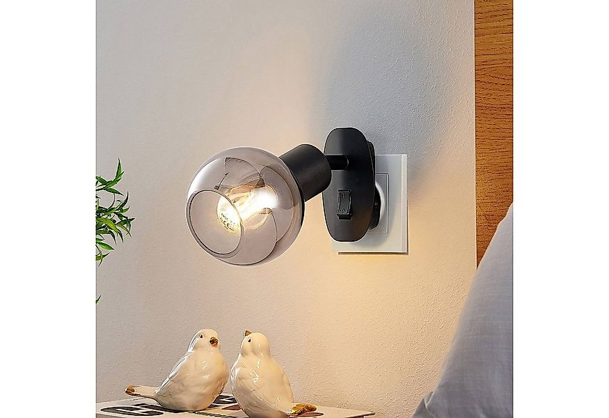 Lindby Wandleuchte Lioma, Metall, Schwarz IP20, 1 x 4 W LED günstig online kaufen