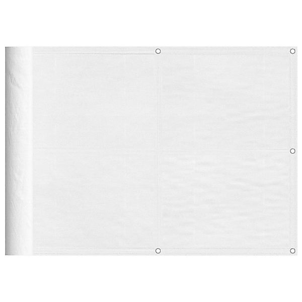 vidaXL Seitenmarkise Balkon-Sichtschutz Weiß 75x1000 cm günstig online kaufen