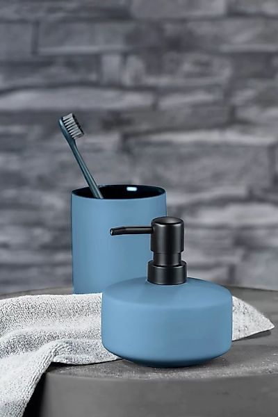 WENKO Seifenspender "Avellino", (1 tlg.), Blau, Keramik, 380 ml günstig online kaufen