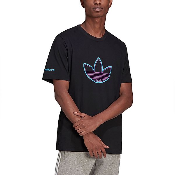 Adidas Originals Outline Logo Kurzärmeliges T-shirt L Black günstig online kaufen