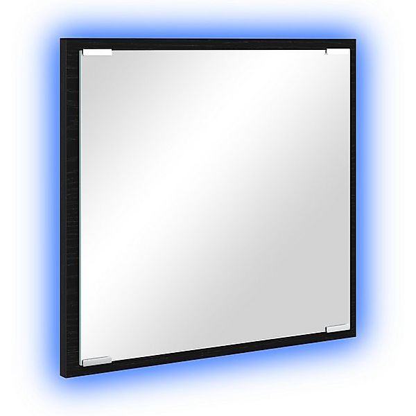 vidaXL Badezimmerspiegelschrank LED Badezimmer Spiegel Schwarz Eiche 40x8.5 günstig online kaufen