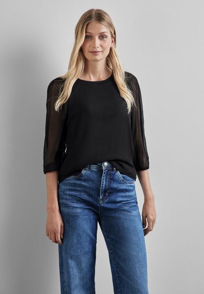 STREET ONE Chiffonbluse Rundhalsausschnitt günstig online kaufen