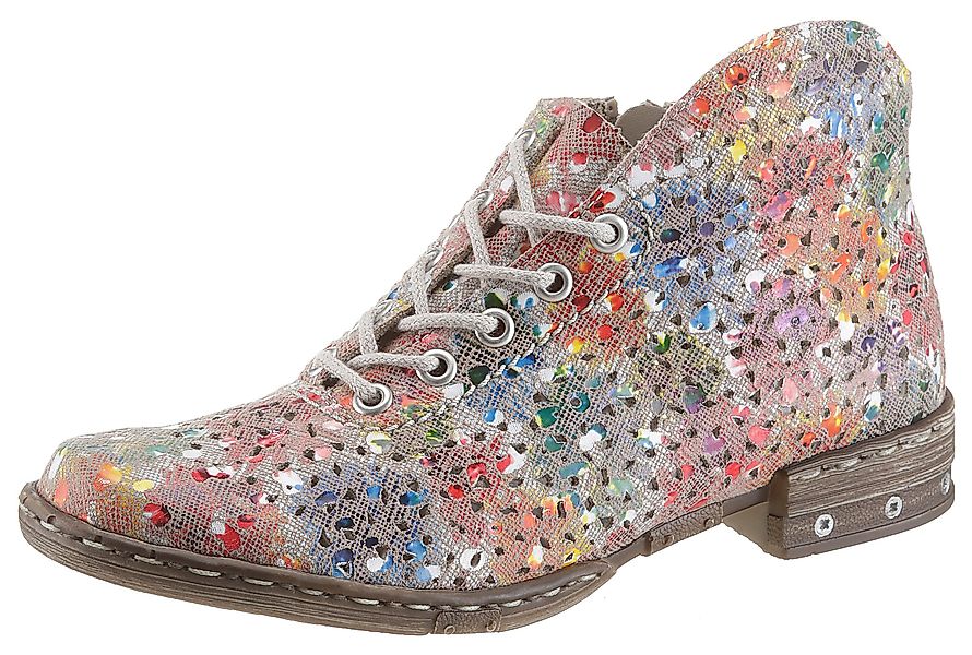 Rieker Schnürboots, Blockabsatz, Schnürschuh, Stiefelette mit günstig online kaufen