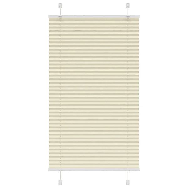 vidaXL Plissee Creme 80x100 cm Stoffbreite 79,4 cm Polyester 4015275 günstig online kaufen