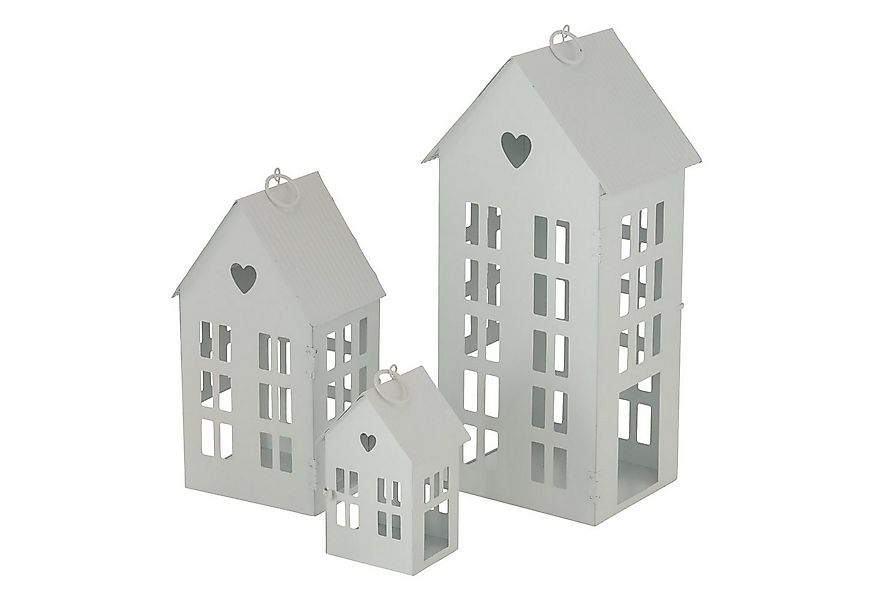 BOLTZE GRUPPE GmbH Kerzenlaterne Boltze Laterne Alamo 3-teiliges Set Weiß 2 günstig online kaufen