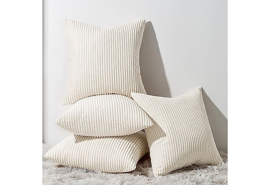 Topfinel Kissenbezüge 4er Set Kordsamt, flauschig Farbverlauf, Gestreift, s günstig online kaufen