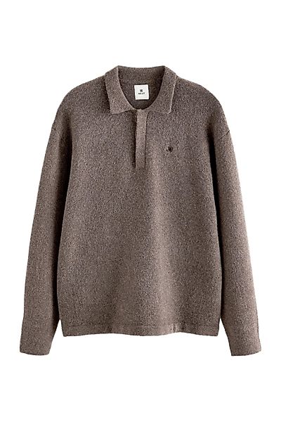 Next Langarm-Poloshirt Relaxed Fit Langärmeliges Rugby-Shirt günstig online kaufen