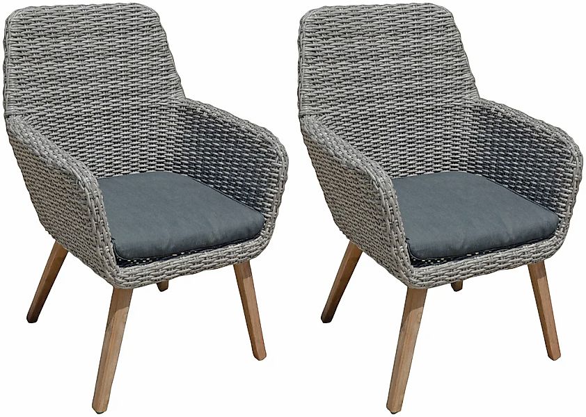 Garden Pleasure Gartensessel "RAPALLO" Set, 2 Stk. tlg. günstig online kaufen