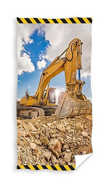 Carbotex Strandtuch Bagger Badetuch Handtuch Strandtuch 70 x 140 cm günstig online kaufen