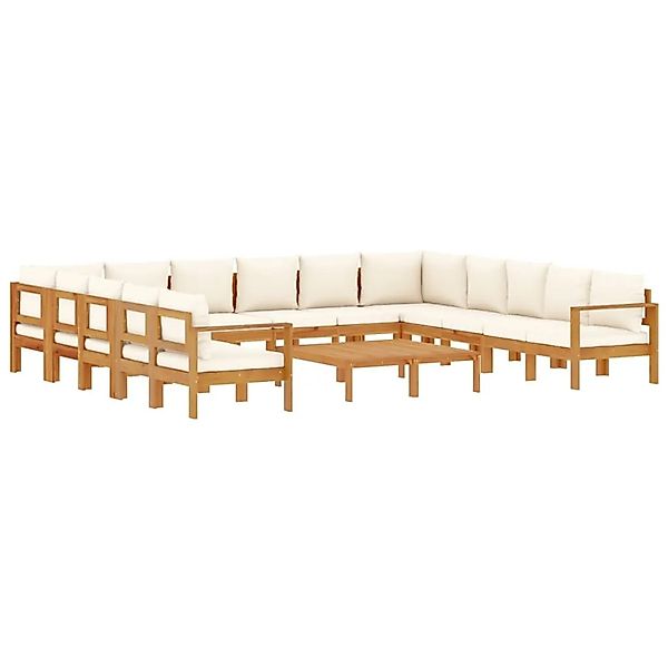 vidaXL 10-Tlg Garten-Sofagarnitur mit Kissen Massivholz Akazie 3214855 günstig online kaufen