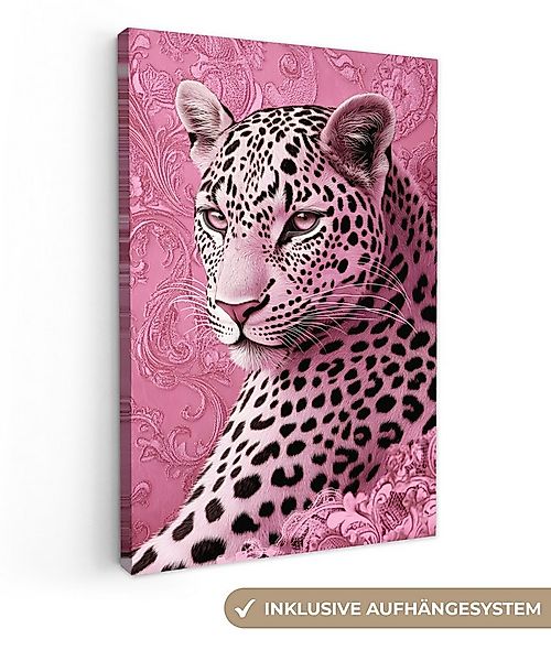 OneMillionCanvasses® Leinwandbild Panther - Deluxe - Rosa, Fotodruck (1 St) günstig online kaufen
